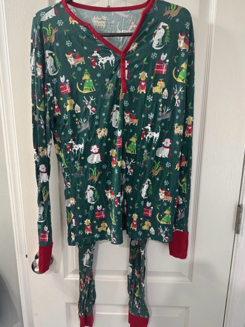 Little Sleepies Holiday Hounds Womens Pajama Set